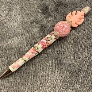 Pink Monstera Leaf Pen Floral Writing Gift Plant Mom